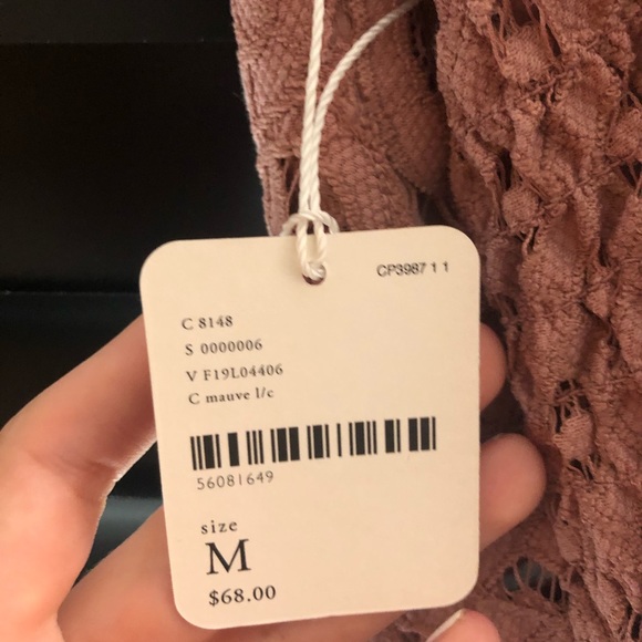 Free people mauve lace top - Picture 3 of 3